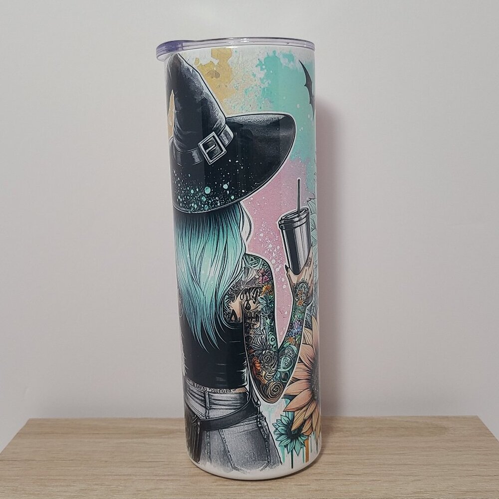 “Witchy with a Chance of Sarcasm” 20 oz Skinny Tumbler by Scott Heil - Picture 6 of 9